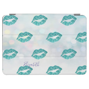 Adorable Colorful Bokeh,Glittery Lips-Personalized iPad Air Cover