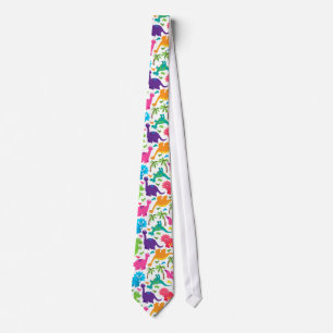 Adorable Colorful Dinosaur Tie