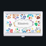 Adorable Colorful Dog Paw Prints,-Personalized Business Card Case<br><div class="desc">Adorable colorful dog paw prints with your name.</div>