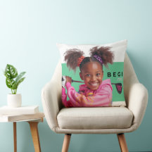 Adorable Colorful Throw Pillow