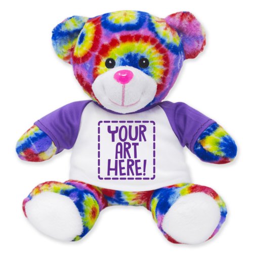 Adorable Colorful Tie_Dye 9 Stuffed Teddy Bear