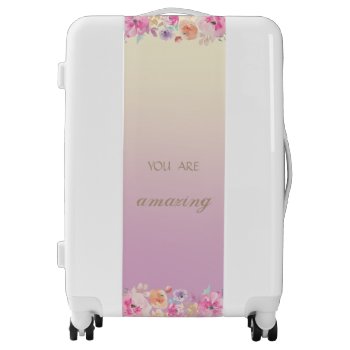 Adorable Colorful Watercolor Flowers Luggage by Biglibigli at Zazzle