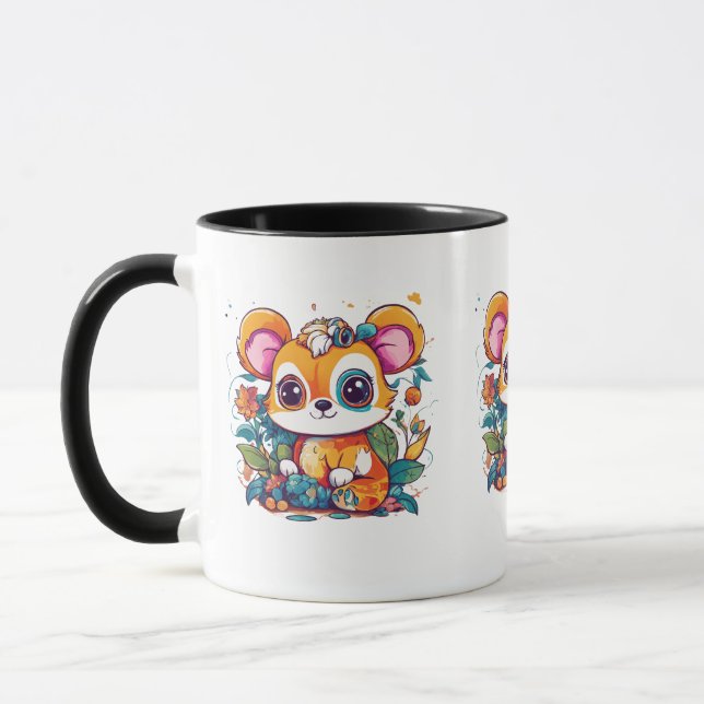 Adorable Combo Mug - 11 oz with Cute Animal (Left)