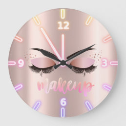 Adorable Cool Trendy Rose Gold Faux Lahes Large Clock