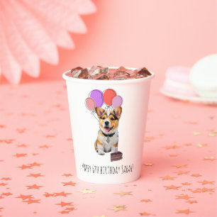 Adorable Corgi Birthday Cup Customizable
