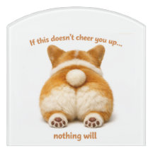 Adorable Corgi Bottom Door Sign