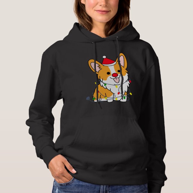 Adorable Corgi Christmas Hoodie (Front)