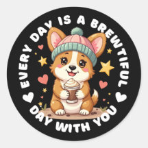 Adorable Corgi Coffee Lover