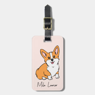 Adorable Corgi Personalized Luggage Name Tag