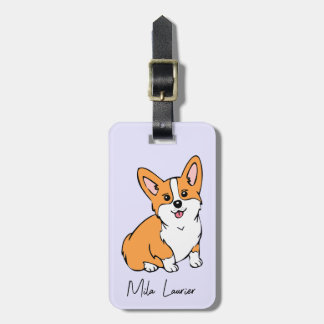 Adorable Corgi Personalized Luggage Name Tag