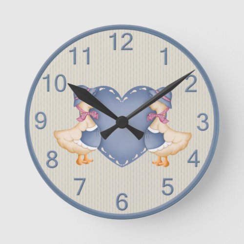 Adorable Country Goose Clock
