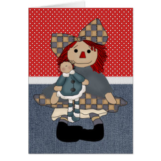 Adorable Country Rag Doll Cards