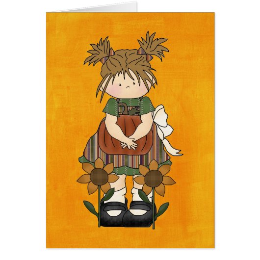 Adorable Country Rag Doll Cards (Front)