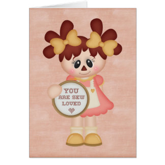 Adorable Country Sewing Rag Doll Cards
