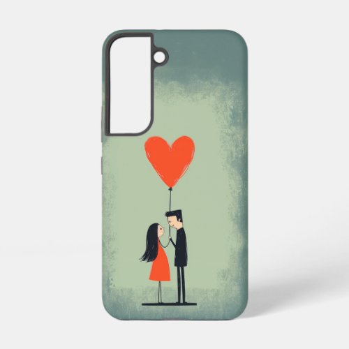 Adorable Couple Illustration Samsung Case