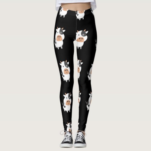 Adorable Cow  Cute Baby Calf Leggings