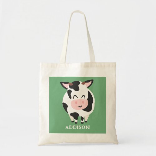 Adorable Cow Farm Animal Rustic Personalized Tote Bag