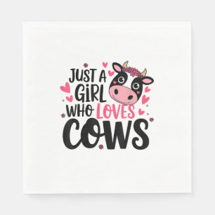 Adorable Cow Lover Design  Napkins
