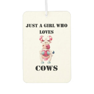 Adorable Cow Lover girl Air Freshener