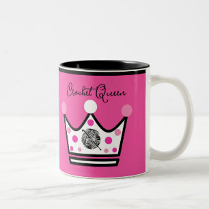 Adorable Crochet Queen Gift  Two-Tone Coffee Mug