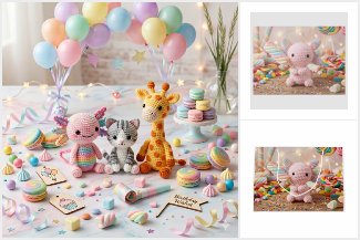 Adorable Crocheted Animals Cards and Gifts