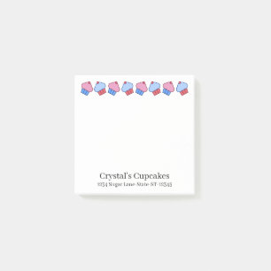 Adorable Cupcake Personalized  Post-it Notes