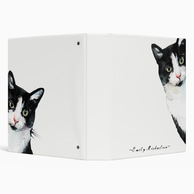 Adorable Curious Peeking Cats and Add Name Binder (Background)