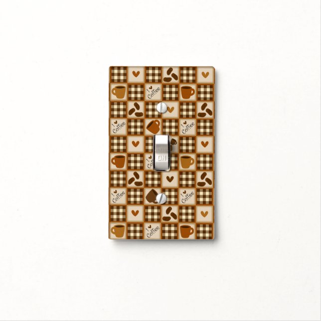 Adorable Custom Coffee Light Switch Cover (In Situ)