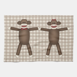 Adorable Customizable Sock Monkey Tees, Gifts Kitchen Towel
