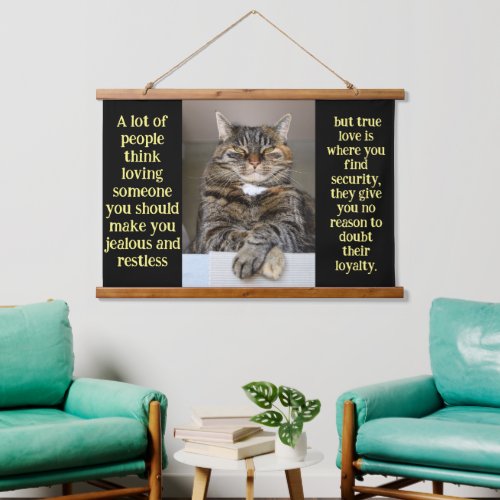 Adorable Cute Animal Feline Cat looking at you Hanging Tapestry