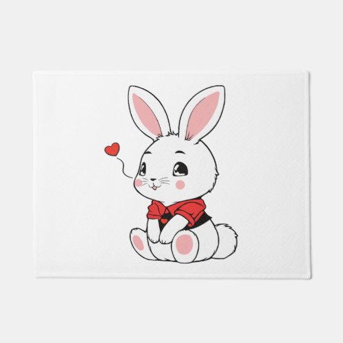 Adorable cute Bunny Doormat