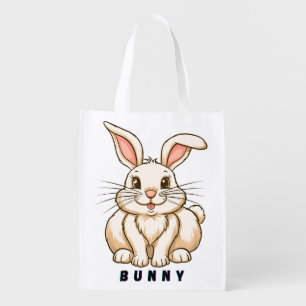 Adorable Cute Bunny Grocery Bag