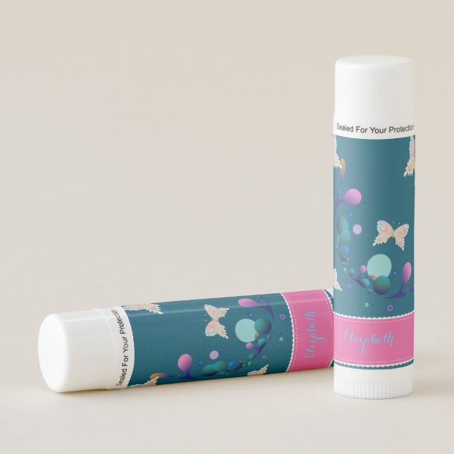 Adorable Cute Butterfly-Personalized Lip Balm (Front)