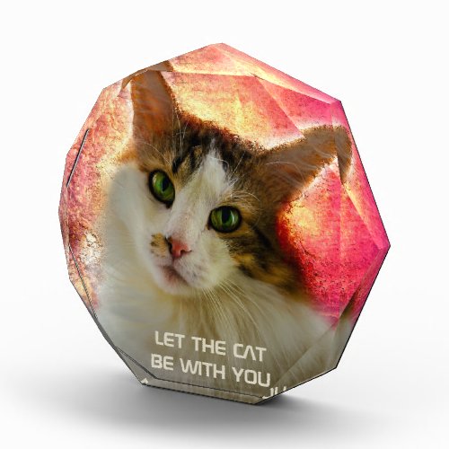 Adorable Cute Calico Cat Acrylic Award