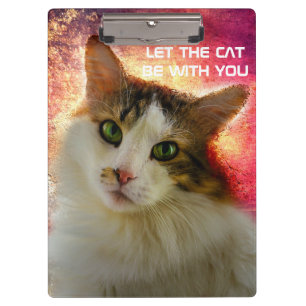 Adorable Cute Calico Cat Clipboard