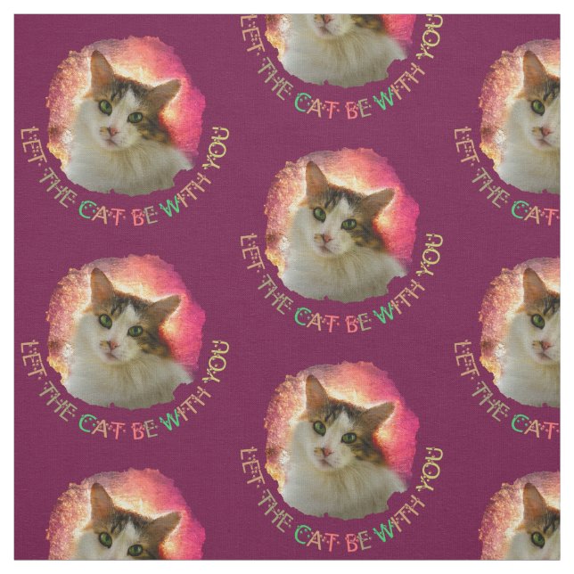 Adorable Cute Calico Cat Fabric (Swatch)