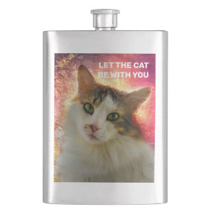 Adorable Cute Calico Cat Flask