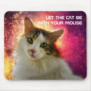 Adorable Cute Calico Cat Mouse Pad
