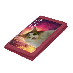 Adorable Cute Calico Cat Tri-fold Wallet
