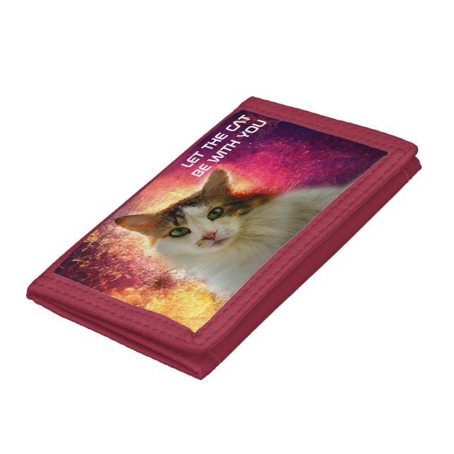 Adorable Cute Calico Cat Trifold Wallet (Bottom)
