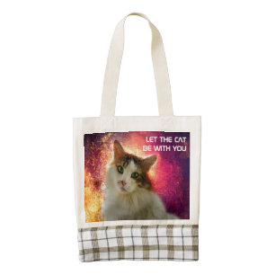 Adorable Cute Calico Cat Zazzle HEART Tote Bag