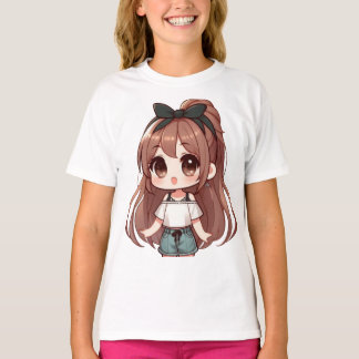 Adorable cute Cartoon Girl T-Shirt