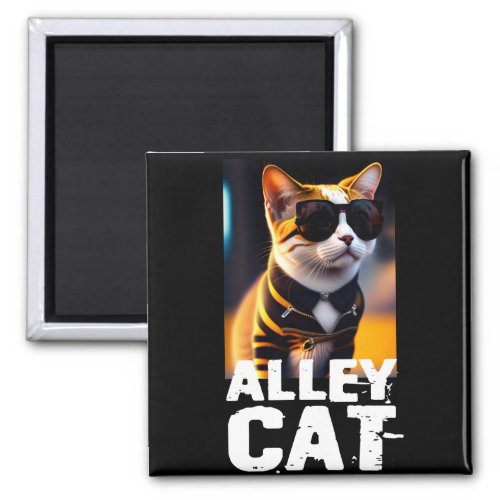 Adorable Cute Cat in Tiger Tracksuit Magnet