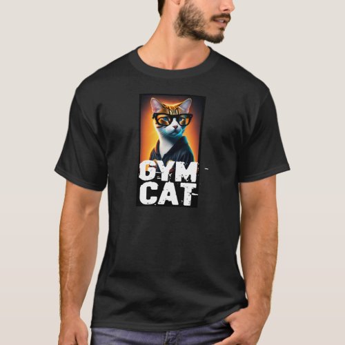 Adorable Cute Cat in Tracksuit T_Shirt