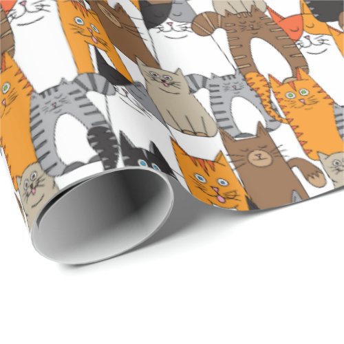 Adorable Cute Cats and Kittens Cat Lover Wrapping Paper