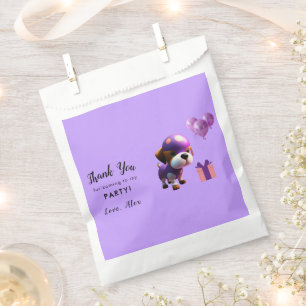 Adorable Cute Dog Children’s Birthday Party  Favor Bag