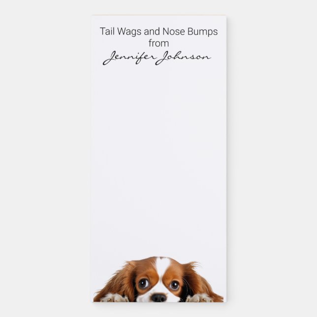 Adorable Cute Dog Puppy Pet Magnetic Notepad (Front)