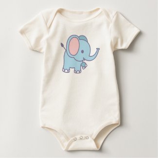 Adorable Cute Elephant Organic Bodysuit