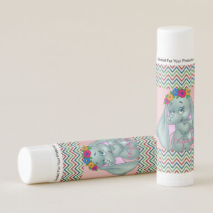Adorable Cute Elephant, Zigzag -Personalized Lip Balm