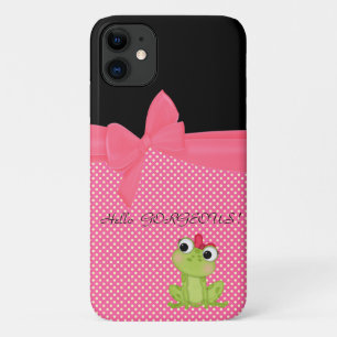 Adorable Cute Frog on Polka Dots-Hello Gorgeous iPhone 11 Case